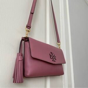 Tory Burch McGraw Dusty Pink Crossbody Purse